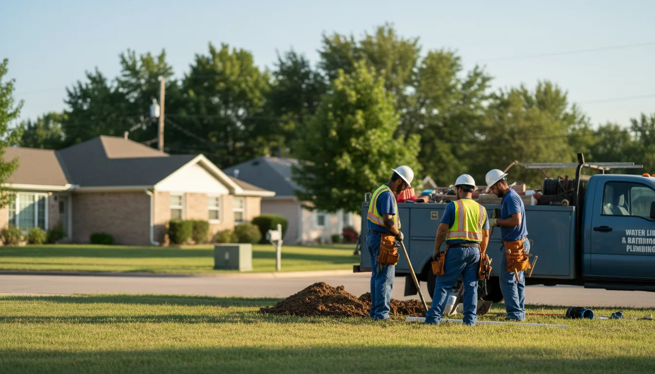 Residential water line and bathroom plumbing service in Grover, WY